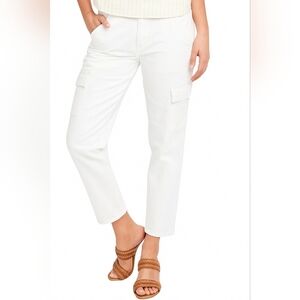 NWT Universal Thread White Boyfriend Cargo Jeans 12